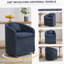 Ensemble de fauteuil de salle à manger en chenille avec coussin de dossier et roulettes universelles pour une assise confortable et flexible