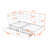 Twin Upholstered Daybed with 2 Drawers and Charging Station and LED-654284281