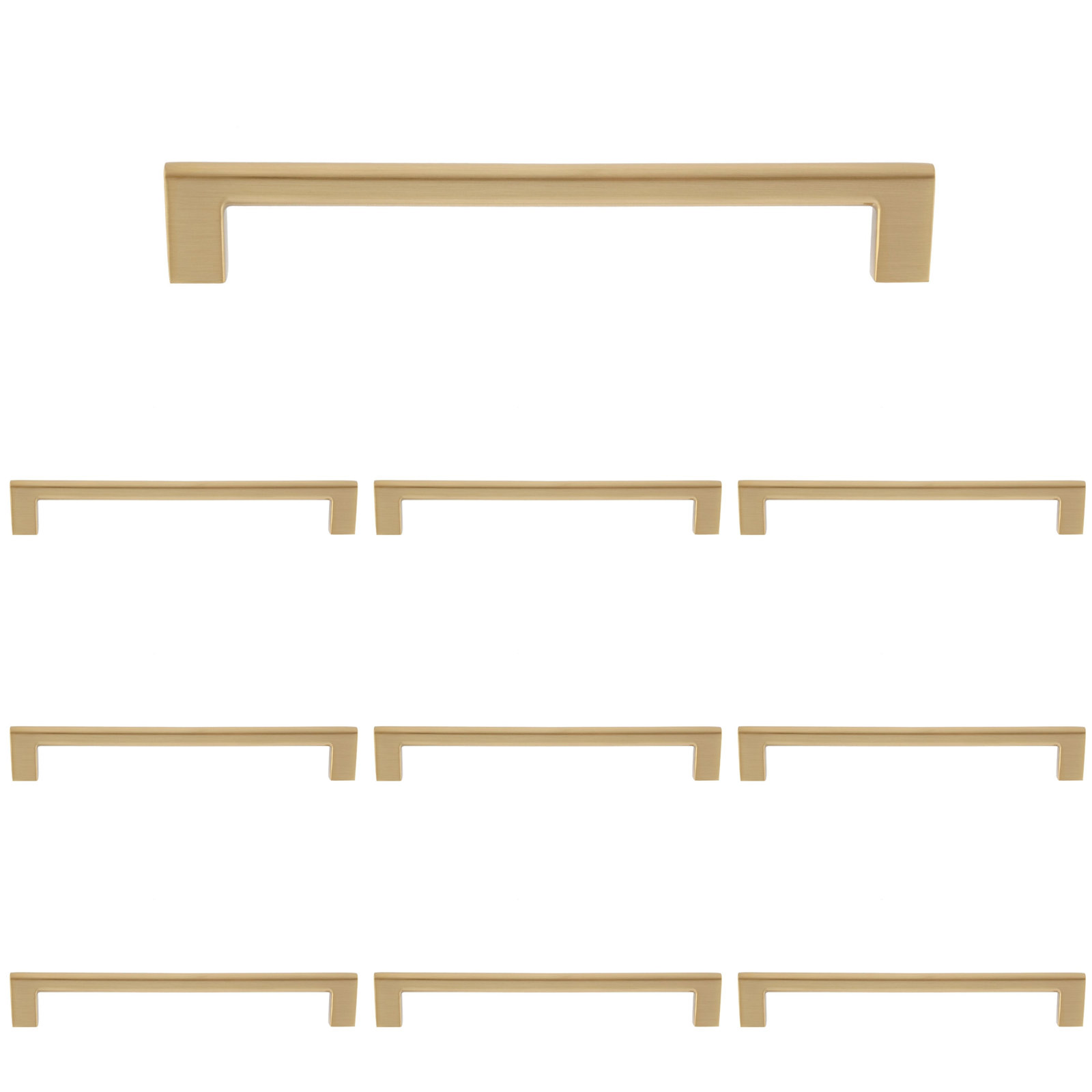 Vail Bar Pull, Satin Brass, 8"