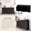 Versatile Wood Grain Sideboard With Adjustable Shelves-343733733