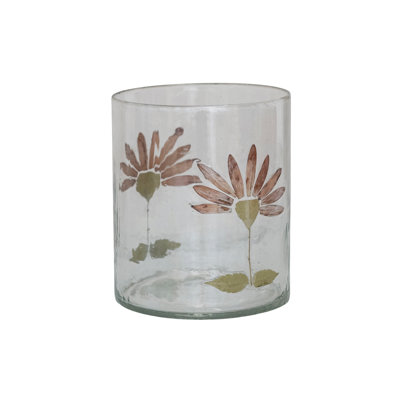 Recycled Glass Daisy Tealight Holder