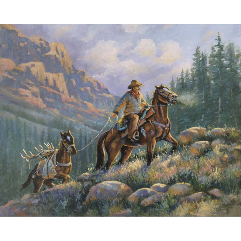 «Packing Out» par Bruce Langton - peinture encadrée