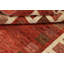 Tapis rouge en laine noué à la main de conception unique 4 pi 9 po x 6 pi 3 po New Age
