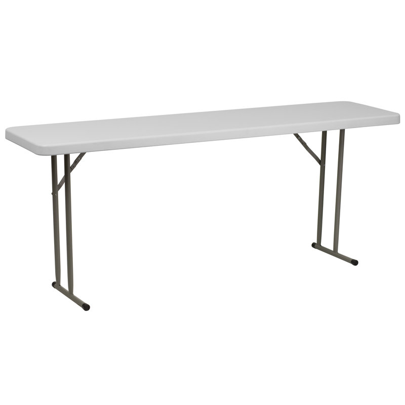 Table rectangulaire pliante en plastique pour l'entraînement et les événements Parker, Blanc, H 29 po x l 72 po x P 18 po