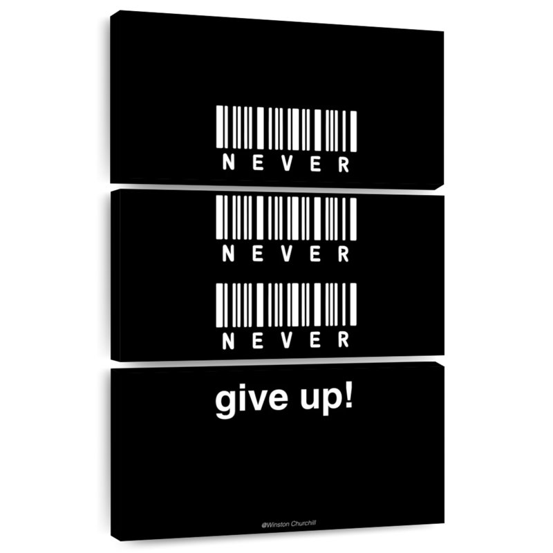 Tergel Never Give Up, 38" H x 24" W