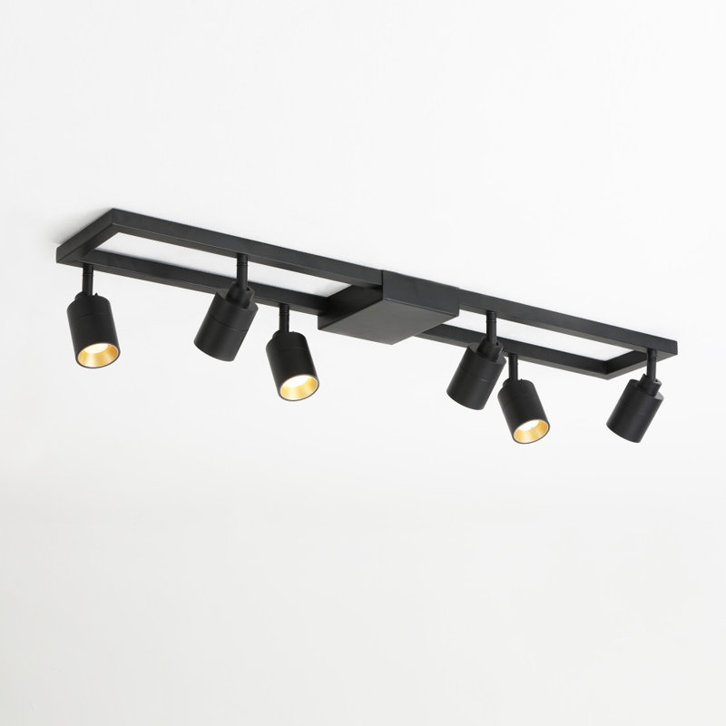 Vidalite 35" 6 - Light LED Integrated, Square Tracklight Kit, Matte Black