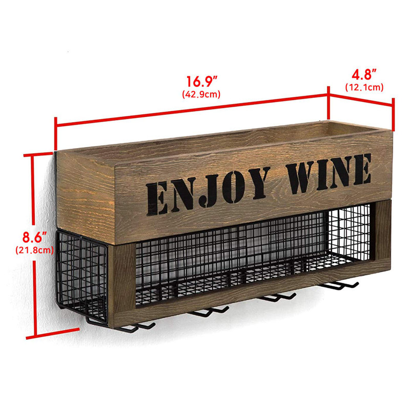 Wine Glass Rack Brown