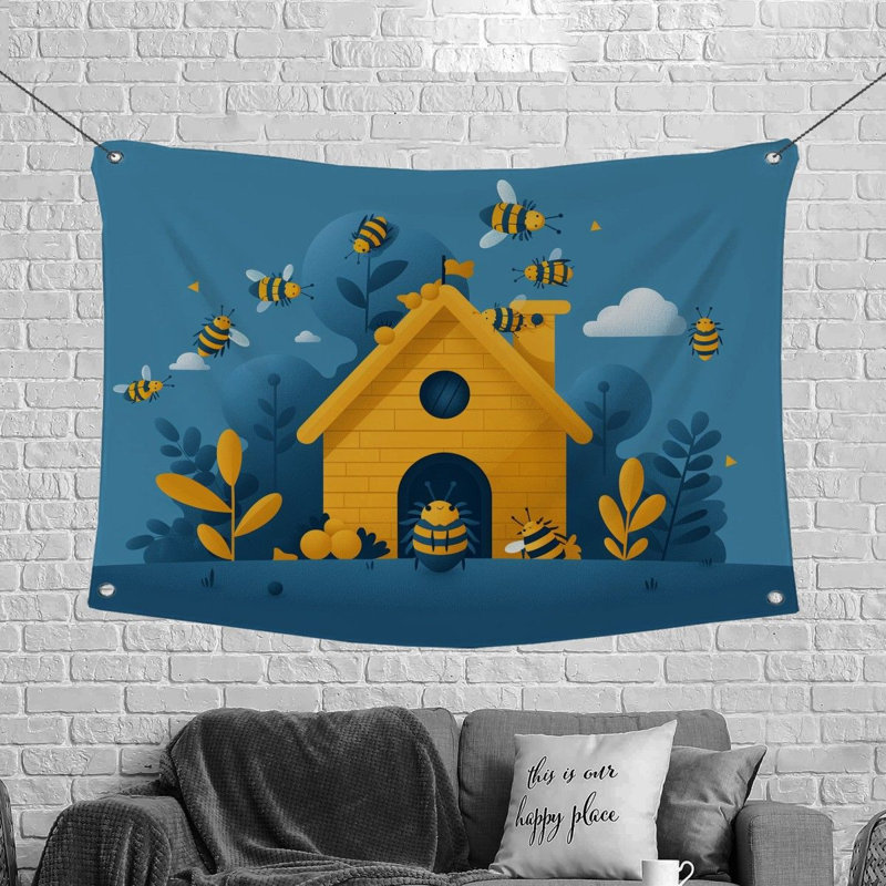 Tapisserie en microfibre, H 50 po x l 60 po