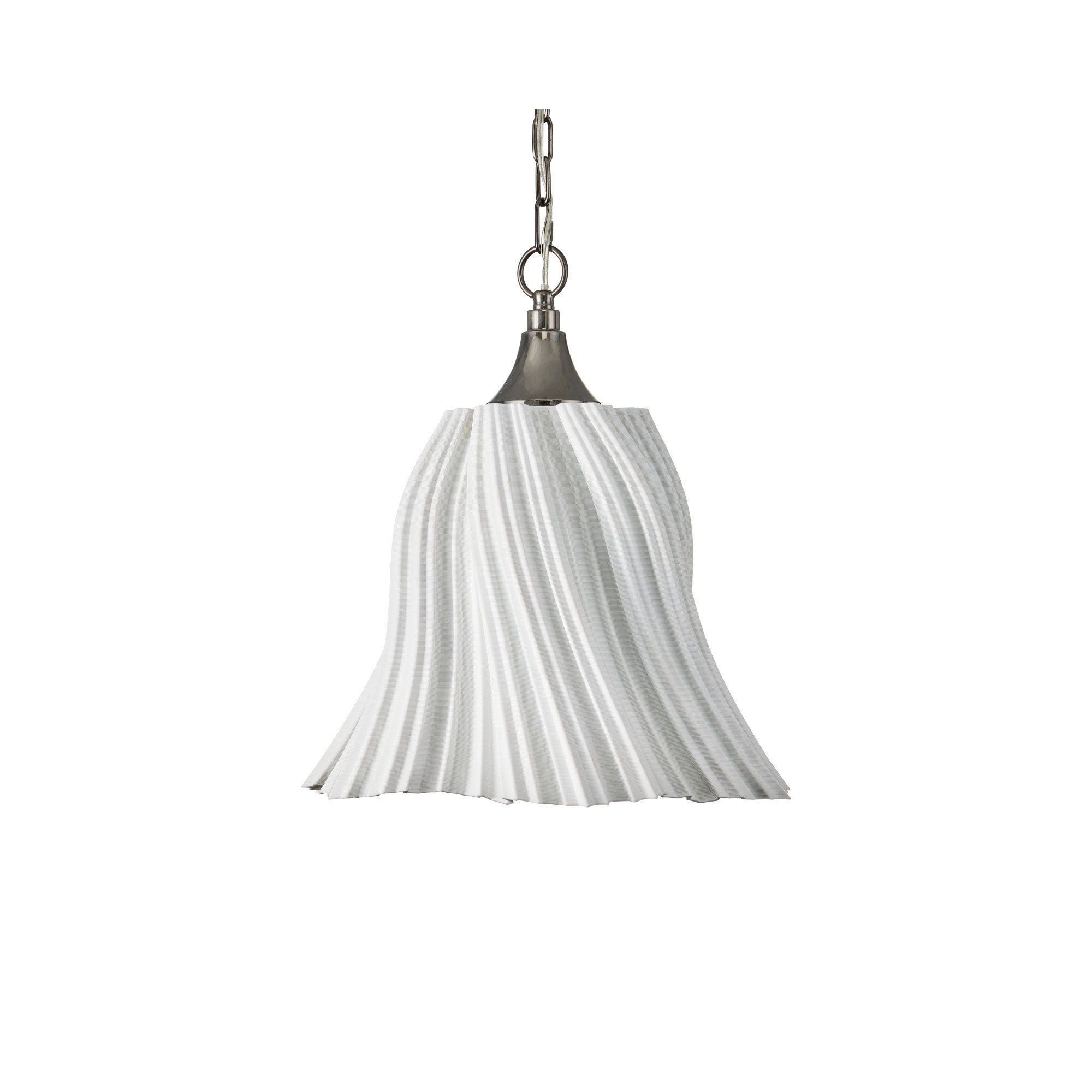 Twirl Single Light Porcelain Dimmable Pendant