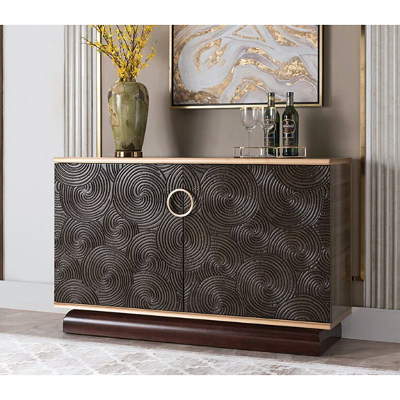 Buffet en bois massif clair et luxueux, Noyer