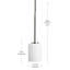 Luminaire suspendu cylindrique à 1 lumière Sarsfield-1075887399