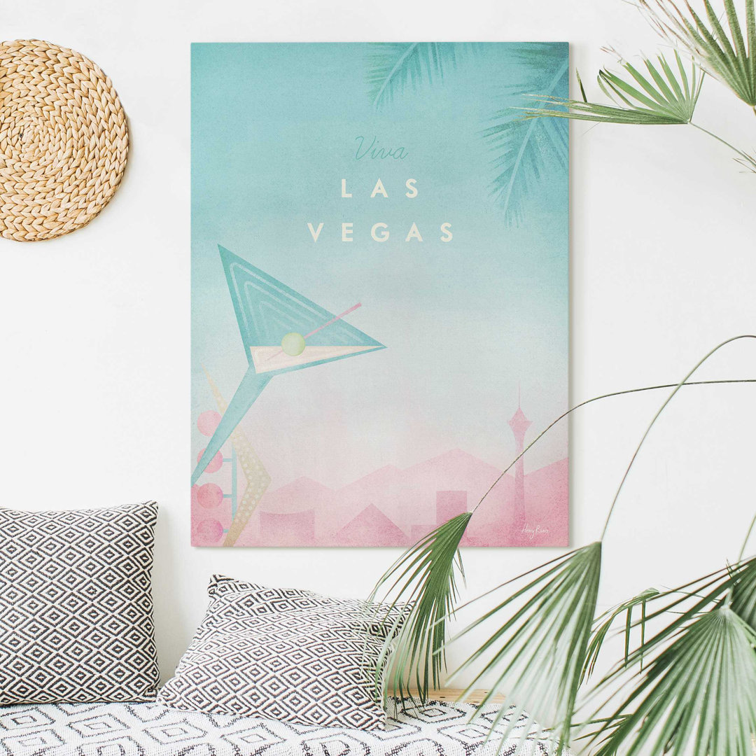 Leinwandbild Travel Poster – Viva Las Vegas