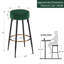 Tabourets de bar modernes en métal et en velours de 15,4 po de largeur avec repose-pieds dorés Seattle-1537499575-1552937873