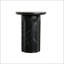 Table d'appoint d'extérieur en marbre noir effet béton léger, polyvalente et élégante pour une utilisation intérieure et extérieure