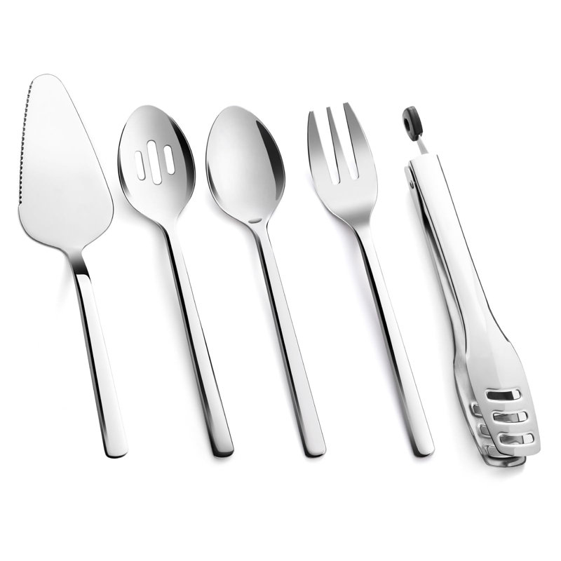 Heavy Duty Stainless Steel 5-Piece Serving Utensil Set