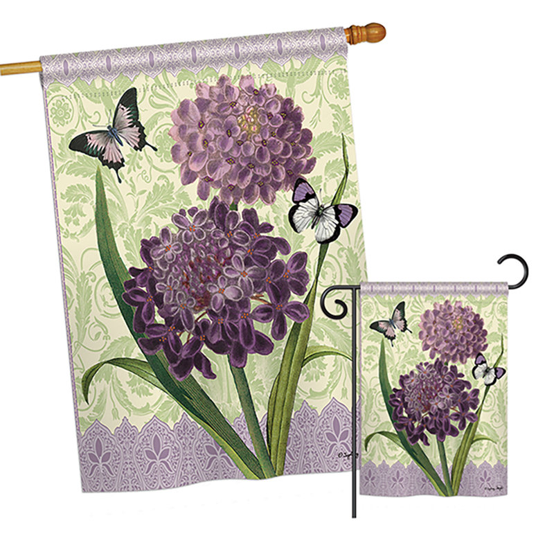 Ensemble de 2 drapeaux verticaux décoratifs en polyester à ressorts décoratifs 2 pièces iberis