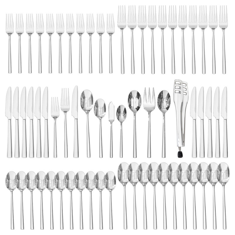 66-piece Silverware Set With Serving Utensils