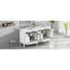 Meuble-lavabo de 60 po avec deux meubles-lavabos de 30 po, bois massif et construction, lavabo en céramique lisse, détails rétro, grand espace de rangement, lavabo double à fermeture en douceur, construction, tiroirs