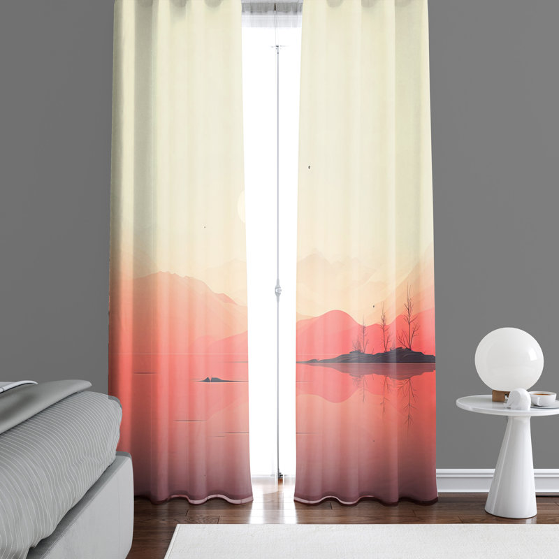 Paire de rideaux semi-transparents en polyester Betzabe, L 40 po x L 82 po