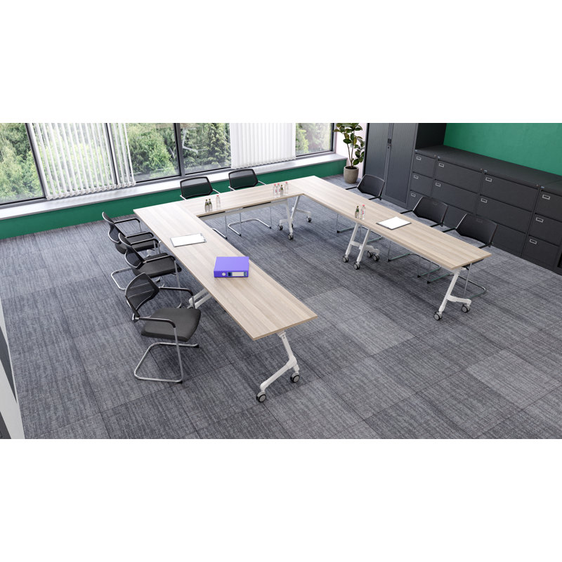 Bureau Delitha, Blanc, H 28,34 po x l 63 po x P 31,5 po, Gris