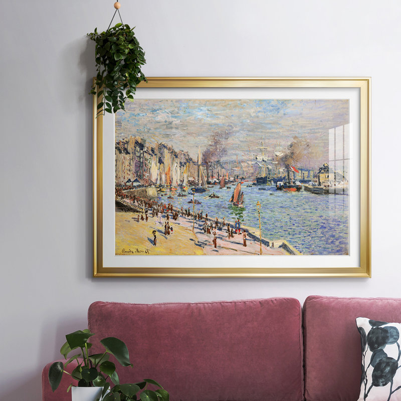 Monet, impression encadrée sur papier par Claude Monet, H 27 po x l 39 po x P 1,5 po, Or