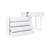 Extended Desktop 10 Drawers Chest Of Drawer Without Handle White Colour Vanity