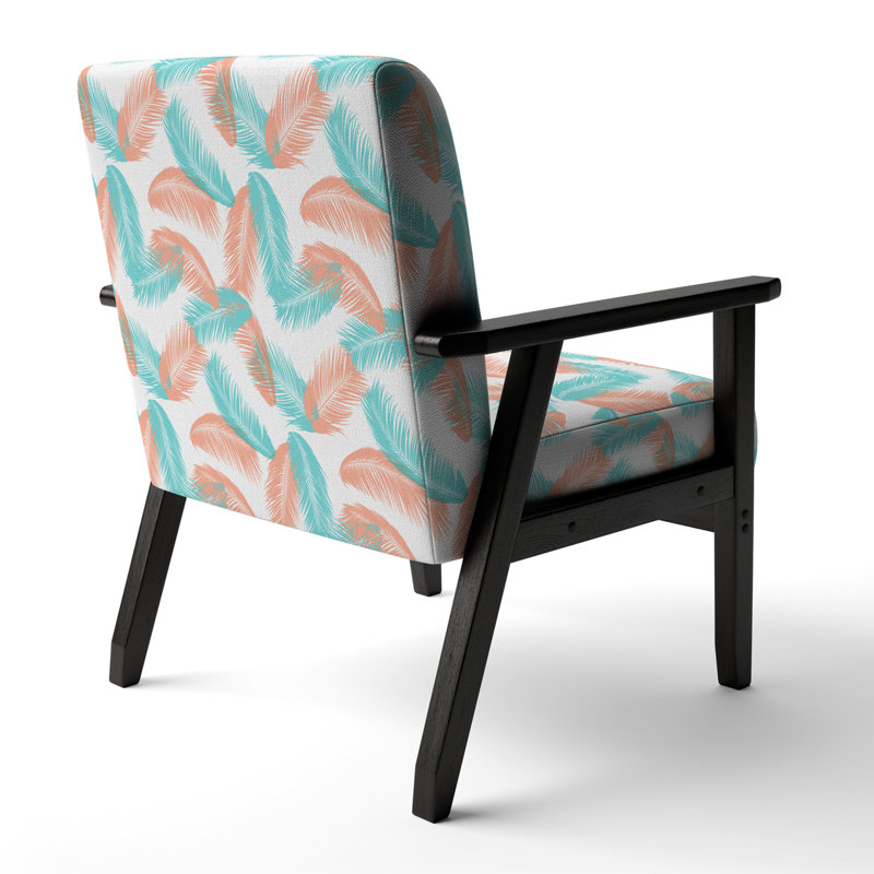 «Idom - Retro Tropical Foliage II - Fauteuil rembourré Mid-Century