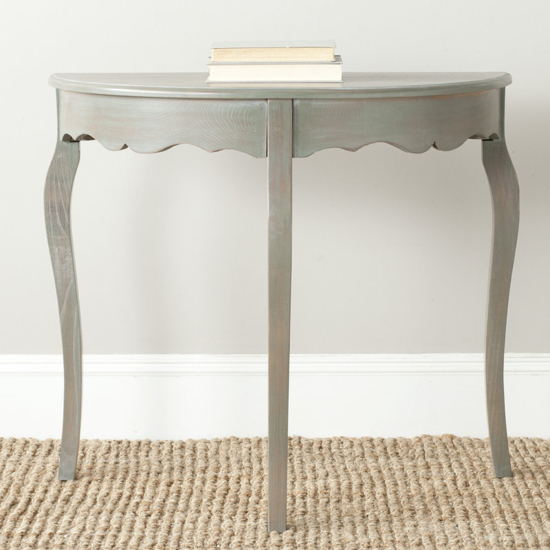 Evangelyne 33.9'' Solid Wood Console Table, French Gray