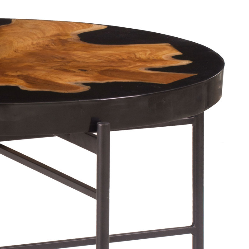Solid Wood Top End Table