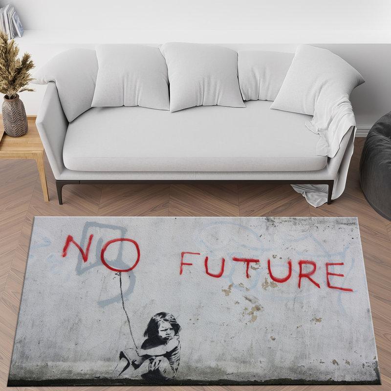 Chic and Contemporary Soft Pile Printed Rug with Intricate Floral Design Suitable for a Stylish Interior Decor
