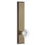 Grandeur Carré Tall Plate Passage with Bordeaux Crystal Door Knob-971538075-971538060