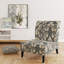 Fauteuil de chambre décoratif en velours noir à motif damassé noir