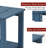 17.72 In. All Weather 2-Tier Rectangular Hips Outdoor Side Table，Blue-1865201967
