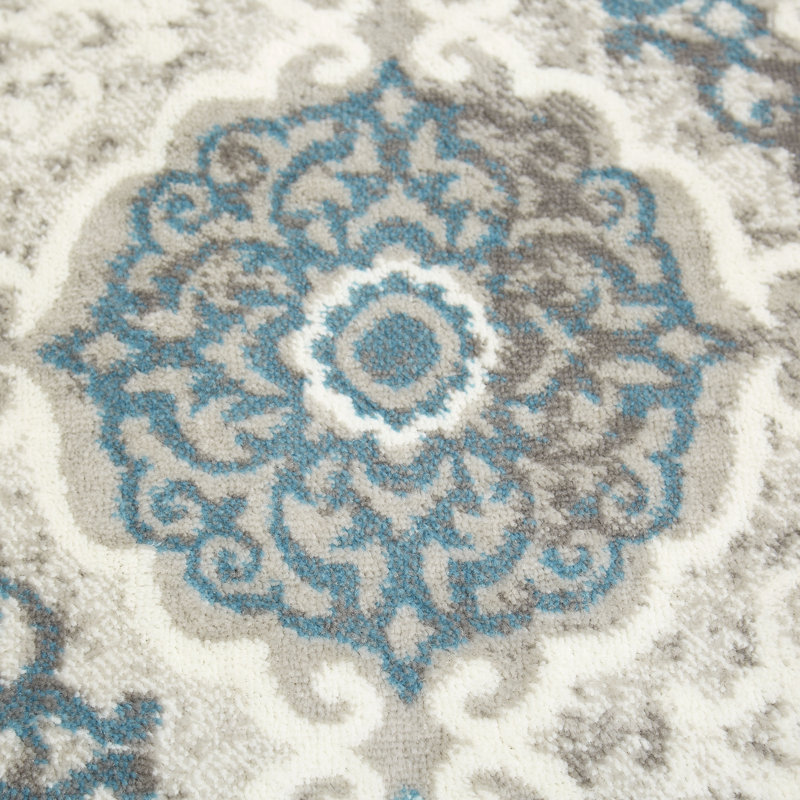 Kallie Performance Geometric Indoor Rug, Round 7'10"