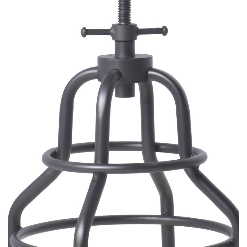Darlean Swivel Adjustable Height Counter Stool with Metal Frame