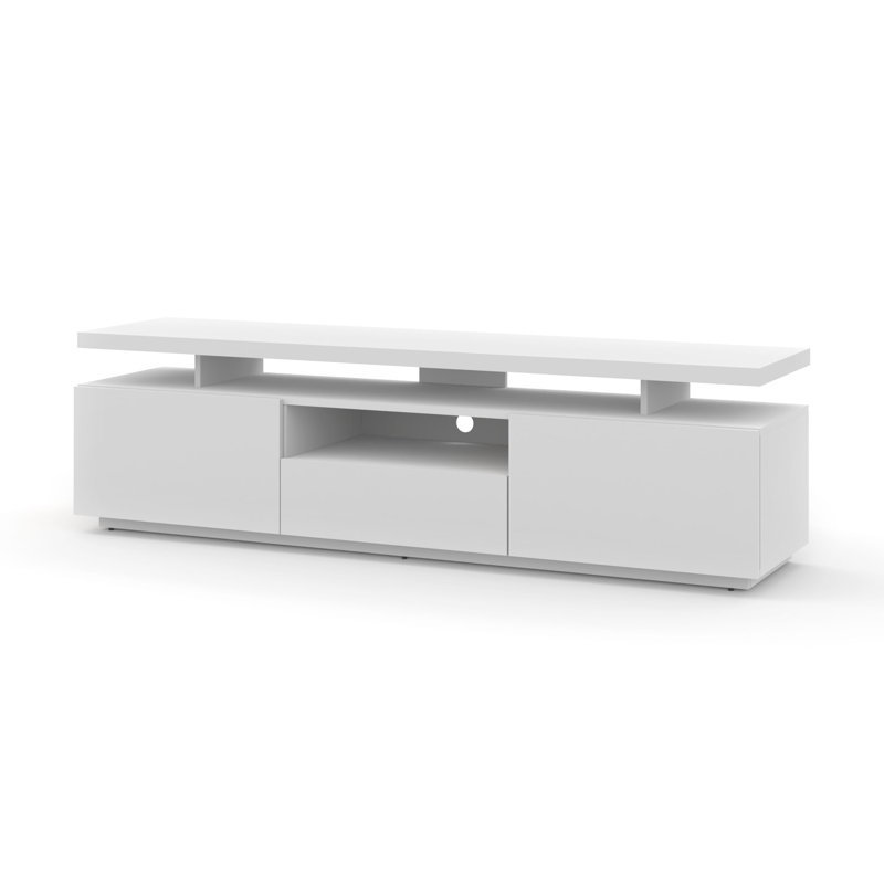 Ataman Unfinished TV Stand for TVs up to 75", White Matt