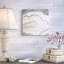 «Abstract Silver Gold Agate Geode Crystals», reproduction d'art graphique sur toile-1790379034-1878393173