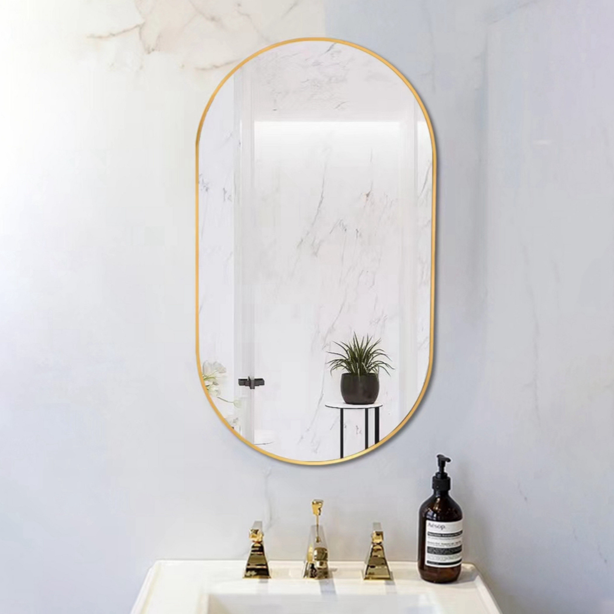 Everly Quinn Krenwik Aluminum Wall Mirror | Wayfair