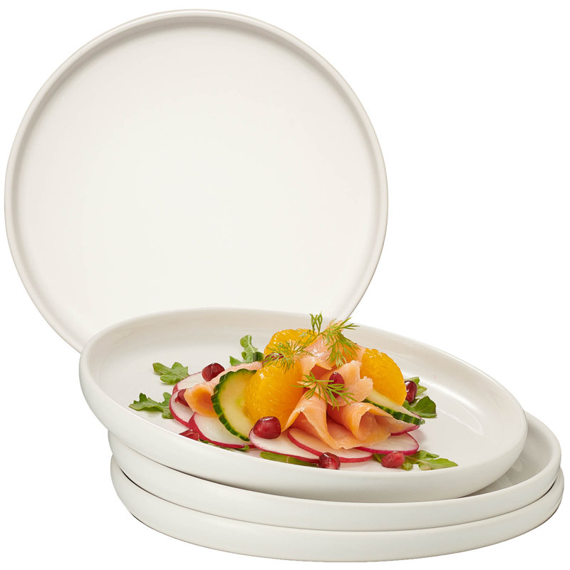 Assiettes à salade 8 "Mesa Ceramics Uno, Blanc