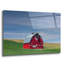  «Red Palouse Barn 1» par David Drost, art mural en verre acrylique, 36 po x 24 po-983056682
