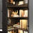 63'' H 4-Layer Corner Bookcase With Glass And Lights