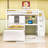 Keleigh Twin Over Twin Wood Loft Bed With Built-In Desk, Shelves And Staircase-293773804