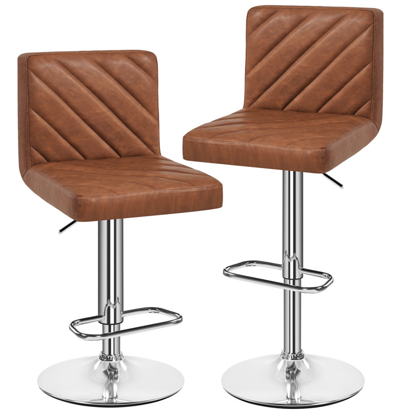 Height Adjustable Swivel Bar Stool , Retro Brown, No