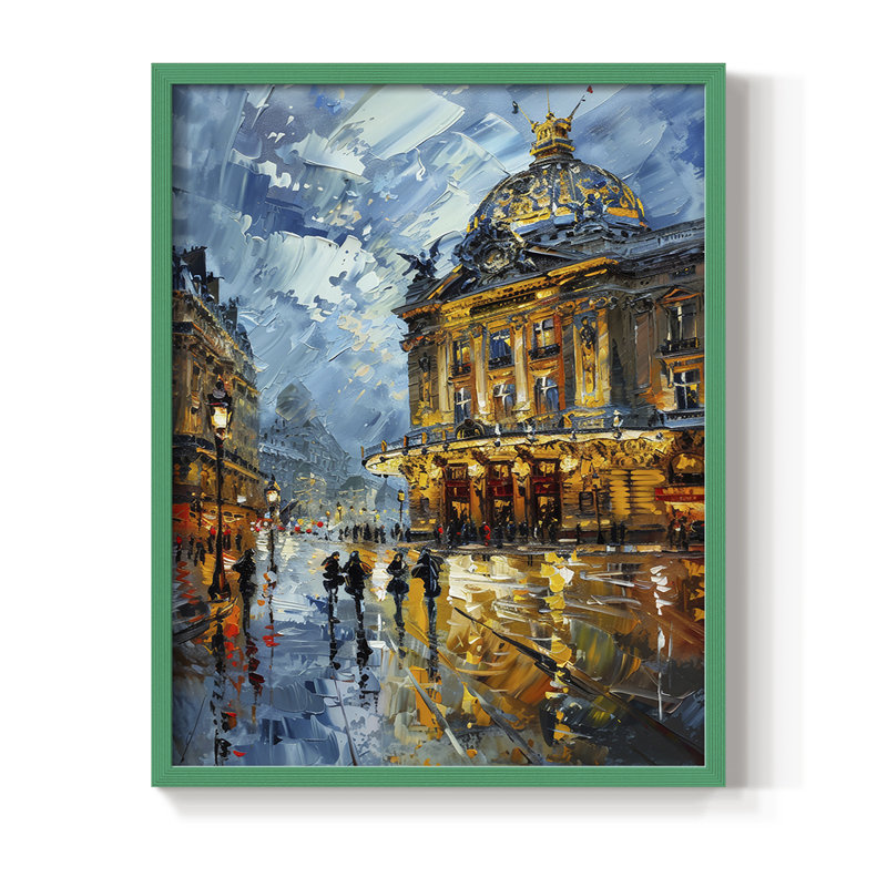 LANDSCAPES Series CECXLIV, reproduction encadrée - bois massif, Vert, H 21 po x l 17 po