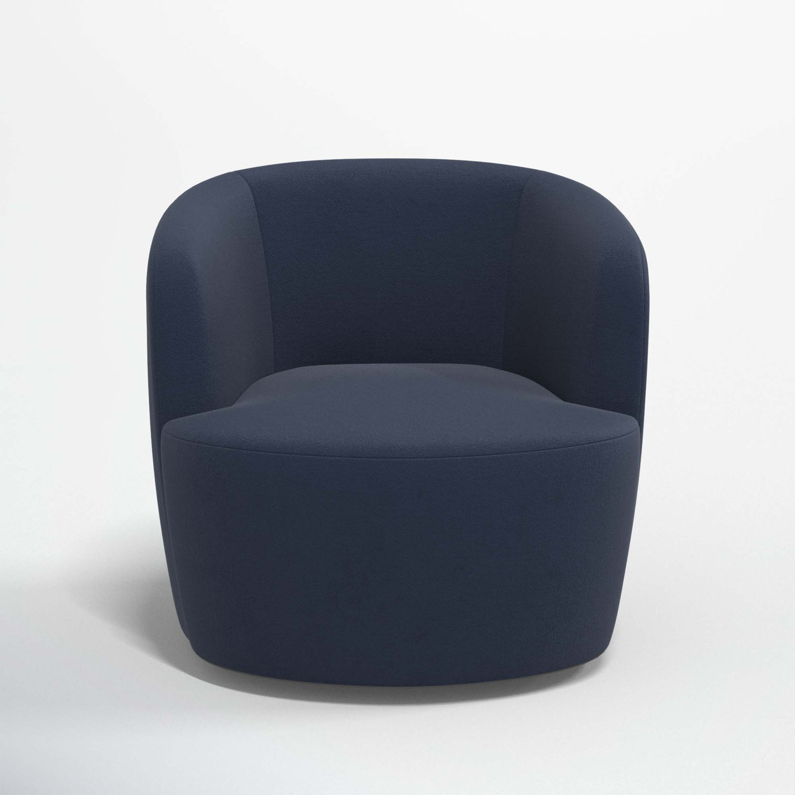 Mina Swivel Barrel Chair, Classic Ink Performance Velvet