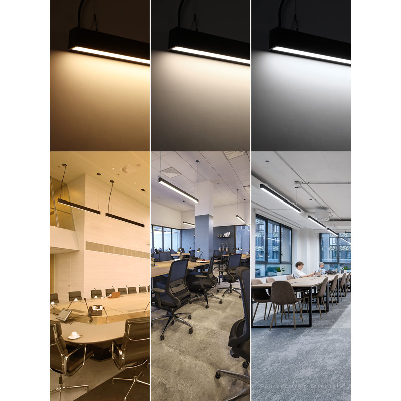 4FT 3CCT Linkable LED Linear Light Fixture, 50W 6500LM Ultra Bright Downlight for High Ceiling