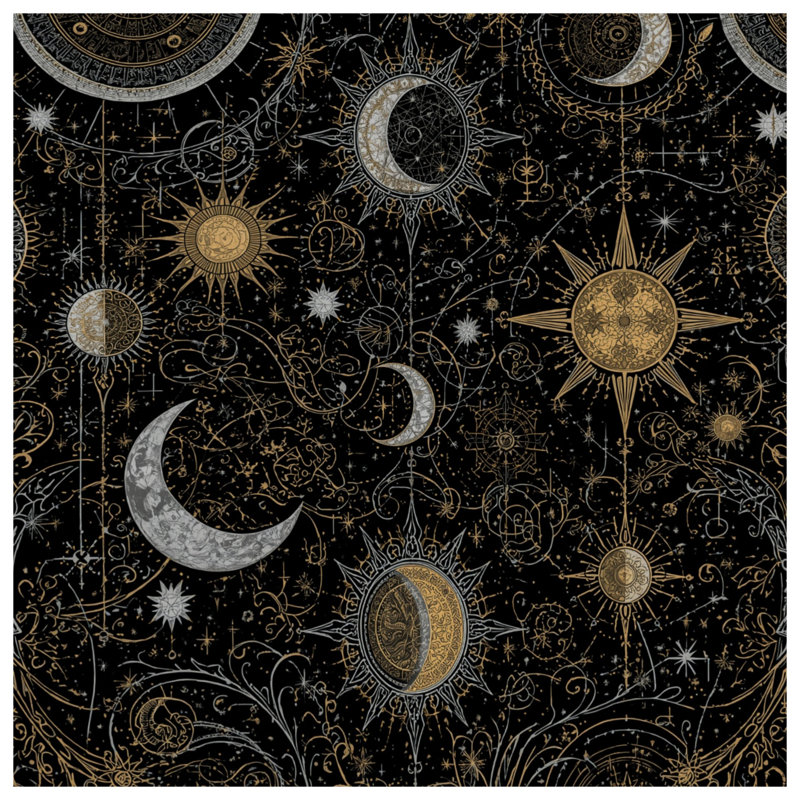 Celestial Sun Moon Duvet Covers, Queen