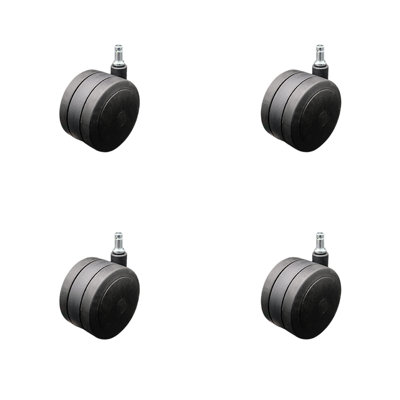 4 Inch Soft Wheel Grip Ring Office Chair Casters Set of 4 SCC