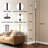 64.17" RGBIC Cylinder Bright Floor Lamps With Glass Lampshade With Wire Reinforcement And Remote Control-118033351