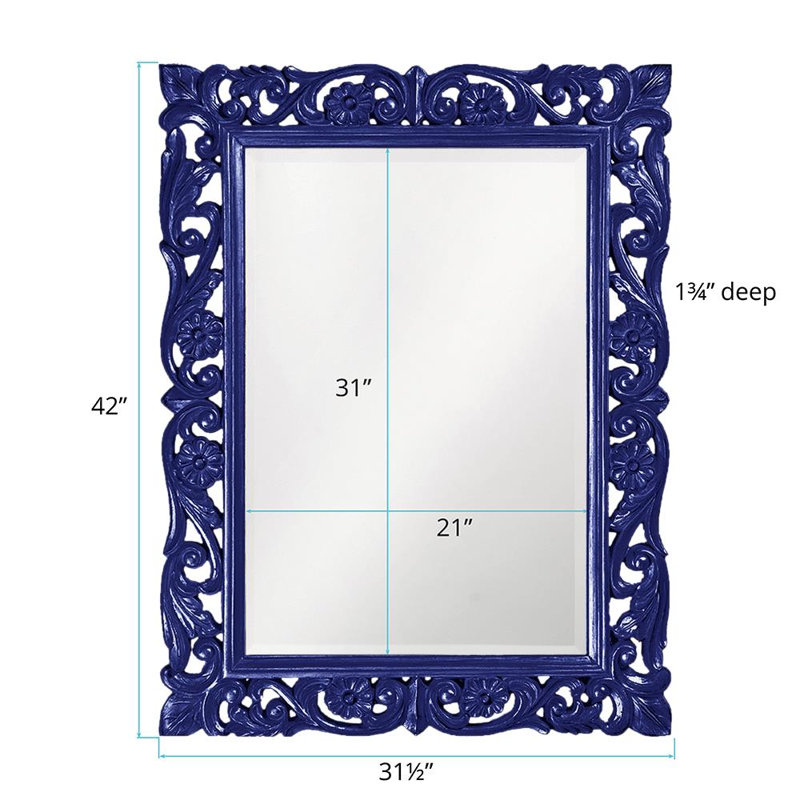 Miroir décoratif traditionnel biseauté, Marine